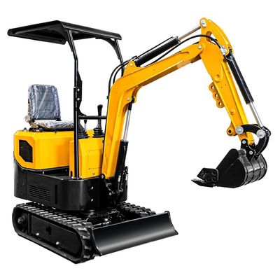 Süper Güç 1 Ton Mini Ekskavatör Enerji Tasarrufu Kompakt Küçük Kazıcı Makinesi
