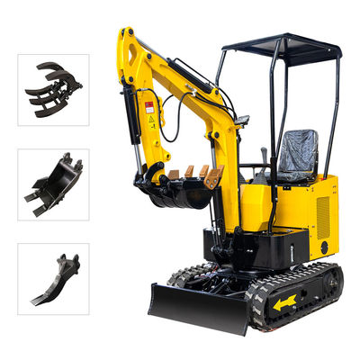 1200 kg Japonya Motor Crawler Mini Excavator Üç Silindir Su soğutmalı
